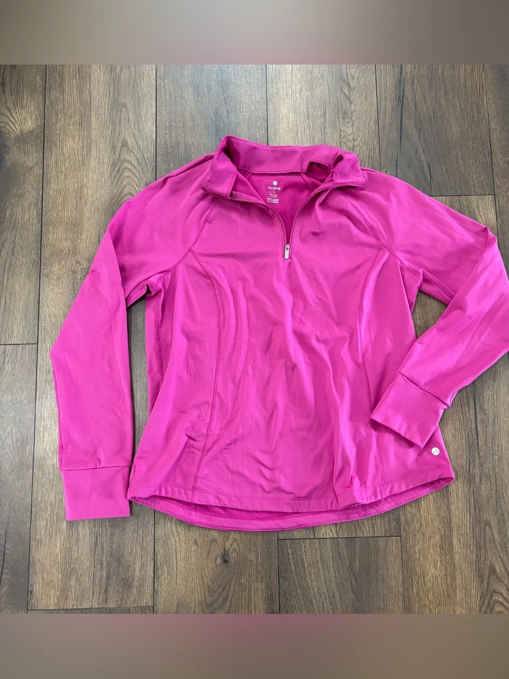 Pink Apana Quarter Zip Athletic Pullover, Size L - Picture 1 of 5
